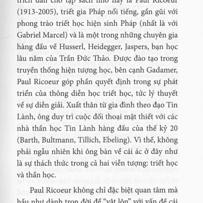 Cái Ác - Một Thách Thức Đối Với Tiết Học Và Thần Học