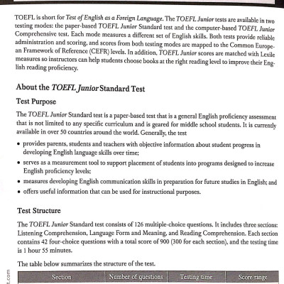 TOEFL Junior Listening Language Form And Meaning (Không CD)