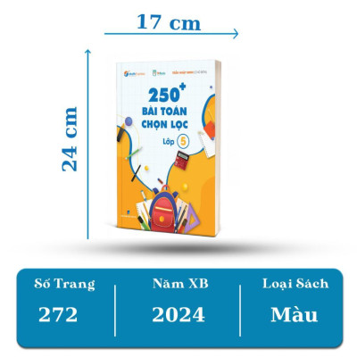 Sách - 250 Bài Toán Chọn Lọc - Lớp 5  - MCBooks