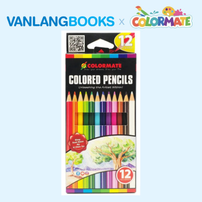 Sách 101 Bước Vẽ Chì Căn Bản Trong Hội Họa + Hộp 12 Bút Chì Màu CP-12H - Vanlangbooks x Colormate