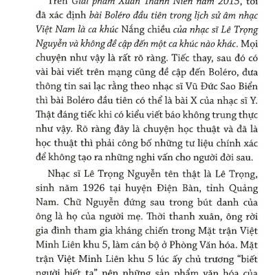 Lắng Nghe Giai Điệu BOLÉRO