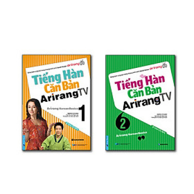 Bộ sách luyện giao tiếp tiếng hàn căn bản (Tiếng Hàn Căn Bản Arirang TV tập 1 +2) + CD