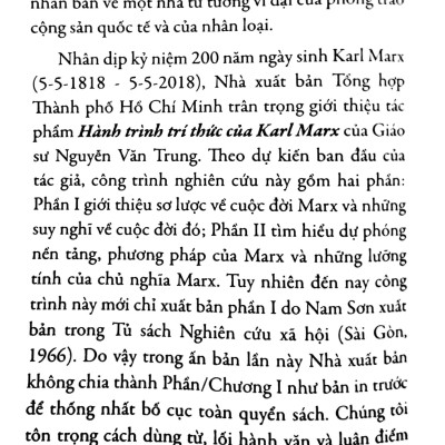 Hành Trình Tri Thức Của Karl Marx