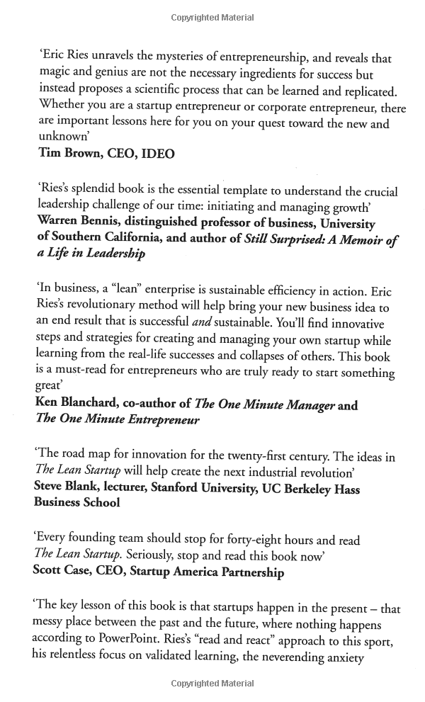 The Lean Startup : How Today