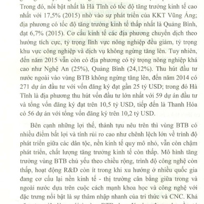 Tái Cấu Trúc Kinh Tế Vùng Bắc Trung Bộ