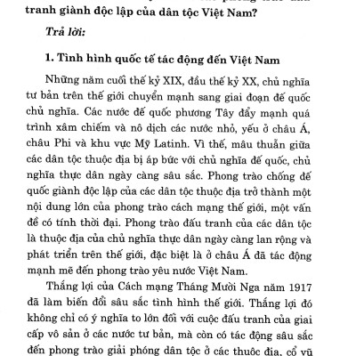 Hỏi - Đáp Môn Lịch Sử Đảng Cộng Sản Việt Nam