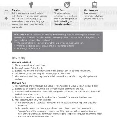 IELTS Games And Activities - Speaking And Writing