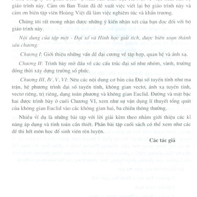 Toán Học Cao Cấp - Tập 1: Đại Số Và Hình Học Giải Tích