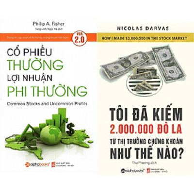 Combo Làm Giàu Từ Thị Trường Chứng Khoán ( Cổ Phiếu Thường, Lợi Nhuận Phi Thường + Tôi Đã Kiếm Được 2.000.000 Đô-La Từ Thị Trường Chứng Khoán Như Thế Nào? ) tặng kèm bookmark Sáng Tạo