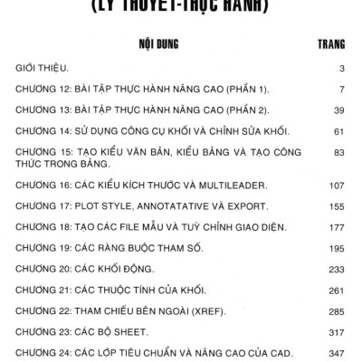 Giáo Trình Autocad - Phần Nâng Cao (Lý Thuyết - Thực Hành) - STK