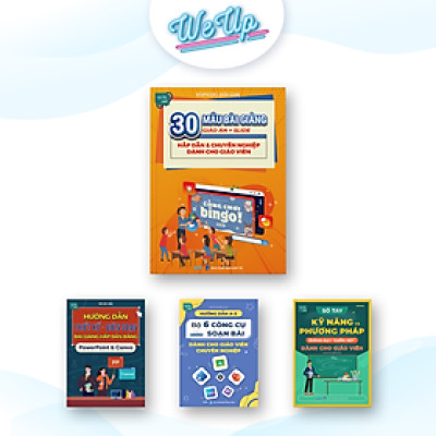 Combo 4 sách: 30 Mẫu bài giảng giáo án + Slide cho giáo viên , Hướng dẫn soạn bài bằng Powerpoint+Canva, Bộ 6 công cụ soạn bài dành cho giáo viên, Phương pháp giảng dạy “cuốn hút” dành cho giáo viên, 