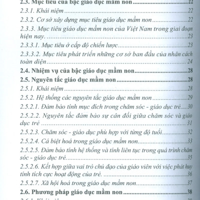 Giáo Trình Giáo Dục Học Mầm Non 