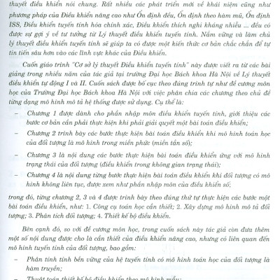 Cơ Sở Lý Thuyết Điều Khiển Tuyến Tính (Tái bản năm 2023)