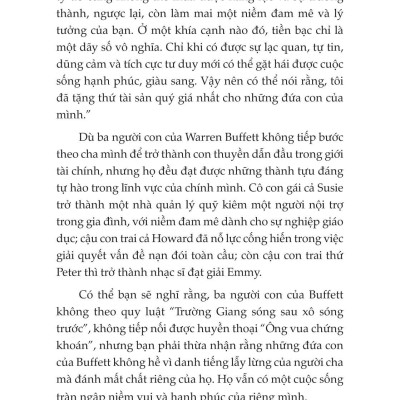 Tâm Thư Của Warren Buffett Dành Cho Con Cái
