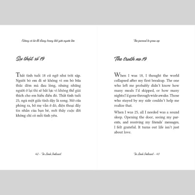 The Journal To Grow Up - Không Có Từ Dễ Dàng Trong Thế Giới Người Lớn (Song Ngữ)