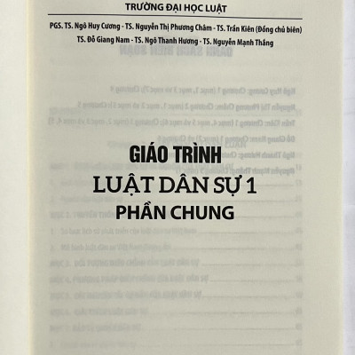 Sách Giáo Trình Luật Dân Sự 1 (Phần Chung)