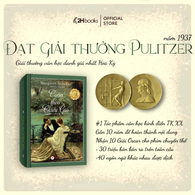 Sách Cuốn theo chiều gió bìa cứng, Tiểu thuyết kinh điển, Tiểu thuyết đạt giải Pulitzer 1937, 2HBooks