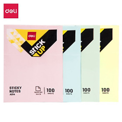 Giấy Nhớ 100 Tờ Deli - Màu Ngẫu Nhiên - 2 Tệp - EA01202/EA01403/EA01503