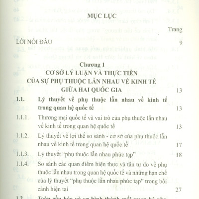 Sự Phụ Thuộc Lẫn Nhau Về Kinh Tế Giữa Mỹ Và Trung Quốc: Hiện Trạng, Xu Thế Và Tác Động Đến Việt Nam (Sách chuyên khảo) - Viện Hàn lâm Khoa học Xã hội Việt Nam - Viện Nghiên cứu Châu Mỹ;  TS. Nguyễn Thị Hải Yến chủ biên 