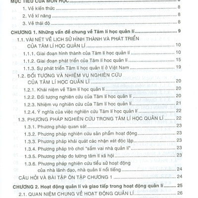 Giáo Trình Tâm Lý Học Quản Lý