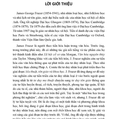 Cành Vàng Bách Khoa Thư Về Văn Hóa Nguyên Thủy