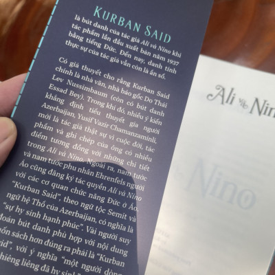 [kiệt tác văn chương về Azerbaijan] ALI VÀ NINO - Kurban Said – dịch giả Nguyễn Bích Lan – Nhã Nam - Nhà xuất bản Hội nhà văn (thiết kế bìa: Tùng Nâm)