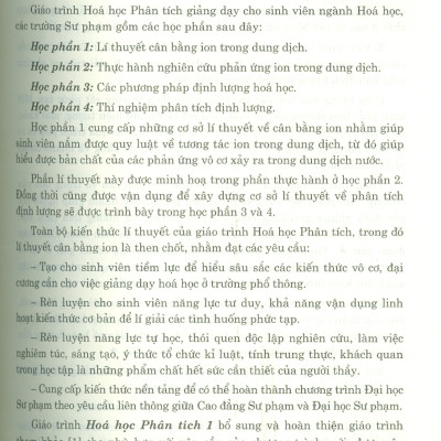 Hoá Học Phân Tích 1 - Cân Bằng Ion Trong Dung Dịch - Nguyễn Tinh Dung (ĐHSP)