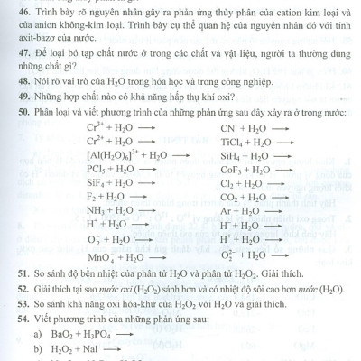Bài Tập Hóa Học Vô Cơ - Quyển III - Hóa Học Các Nguyên Tố (Tái bản năm 2020)