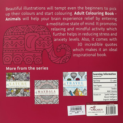 Animals - Adults Colouring Book For Adults