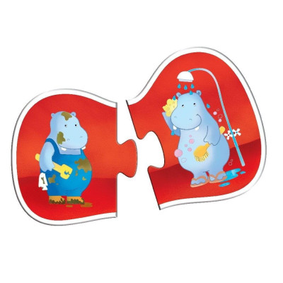 Large Animals Opposite Puzzle With Book