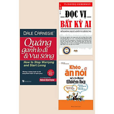 Bộ 3 Cuốn: Đọc Vị Bất Kỳ Ai + Khéo Ăn Nói Sẽ Có Được Thiên Hạ + Quẳng Gánh Lo Đi Và Vui Sống (Những Cuốn Sách Giúp Bạn Tự Tin Hơn Trong Giao Tiếp )