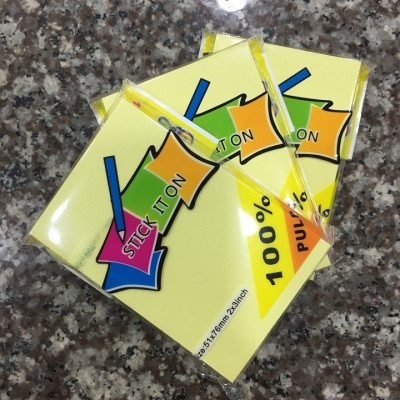 Giấy note ghi chú có keo 2 x 3 - Combo 5 xấp 