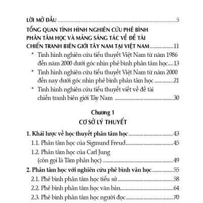 Chiến Tranh Biên Giới Tây Nam Dưới Góc Phê Bình Phân Tâm Học (Sách chuyên khảo)