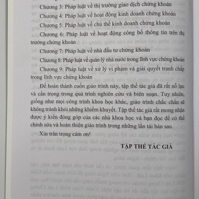 Sách - Giáo Trình Luật Chứng Khoán