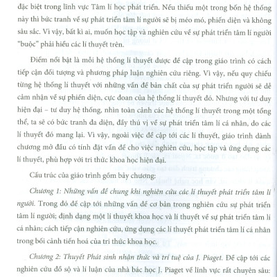 Giáo Trình Các Lí Thuyết Phát Triển Tâm Lí Người (Tái bản)