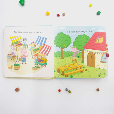 Little Board Books: This little piggy went to market - TRUYỆN TRANH TIẾNG ANH CHO BÉ