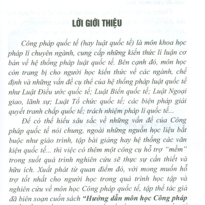 Hướng Dẫn Môn Học Công Pháp Quốc Tế