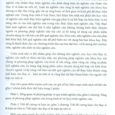 Phương Pháp Nghiên Cứu Kinh Tế Và Viết Luận Văn Thạc Sĩ & Luận Văn Tiến Sĩ