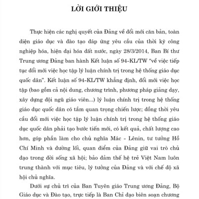 Giáo trình chủ nghĩa xã hội khoa học (Dành cho bậc đại học hệ không chuyên lý luận chính trị) - bản in 2024