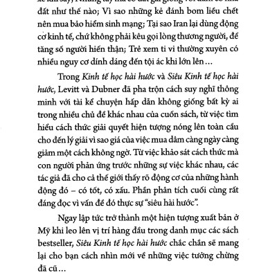 Siêu Kinh Tế Học Hài Hước (Tái Bản) (Tặng Kèm Tickbook)