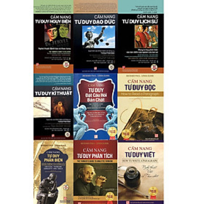 Bộ Sách Cẩm Nang Tư Duy - 9 cuốn (Đặt câu hỏi bản chất - Phản Biện - Ngụy Biện - Đọc - Viết - Phân Tích - Đạo Đức - Kỹ Thuật - Lịch Sử)