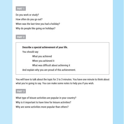 IELTS Key Speaking - Công Thức Học Nhanh IELTS - Speaking Part 1, 2, 3