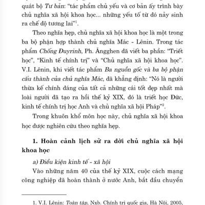 Giáo trình chủ nghĩa xã hội khoa học (Dành cho bậc đại học hệ không chuyên lý luận chính trị) - bản in 2024