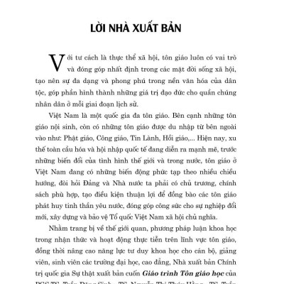 Giáo trình tôn giáo (bản in 2024)