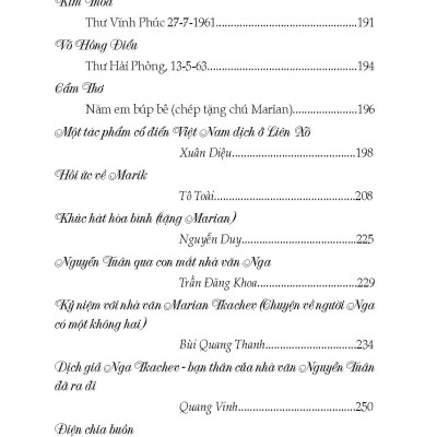 Những Bức Thư Và Ký Ức (Phần 2 của Người Bạn Tài Hoa Và Chí Tình) - Tác giả Marian Tkachev; Thúy Toàn, Phạm Vĩnh Cư dịch