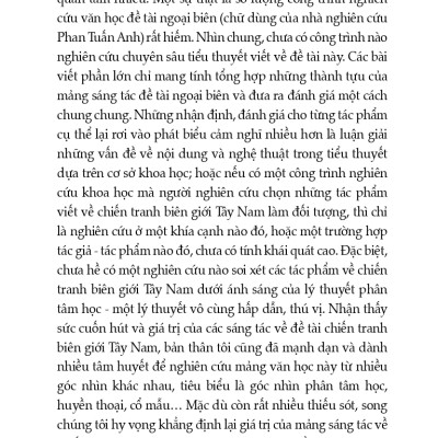 Chiến Tranh Biên Giới Tây Nam Dưới Góc Phê Bình Phân Tâm Học (Sách chuyên khảo)