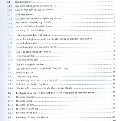 Hóa Học Hữu Cơ - Tập 1 (Tái bản)