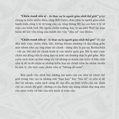 Chiến Tranh Tiền Tệ - Ai Thực Sự Là Người Giàu Nhất Thế Giới