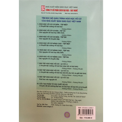Hóa Học Vô Cơ Cơ Bản Tập 3 - Các Nguyên Tố Chuyển Tiếp (Tái bản 2021)