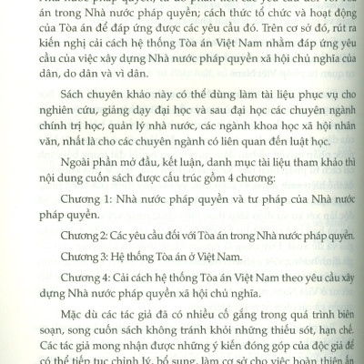 Hệ Thống Toà Án Trong Nhà Nước Pháp Quyền (Tái bản lần 1 có chỉnh sửa, bổ sung) - Nguyễn Đăng Dung (Chủ biên)